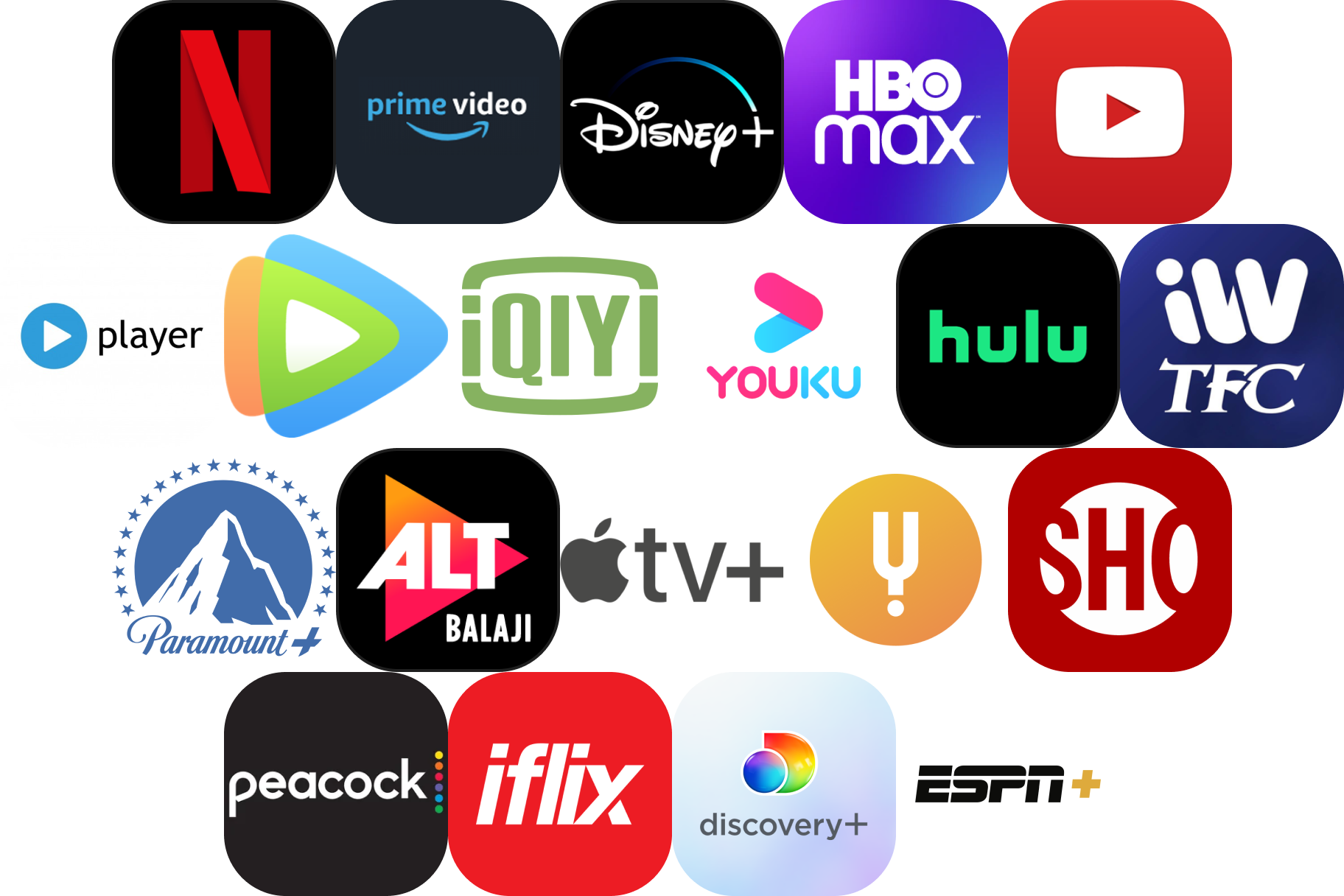 Streaming service logos