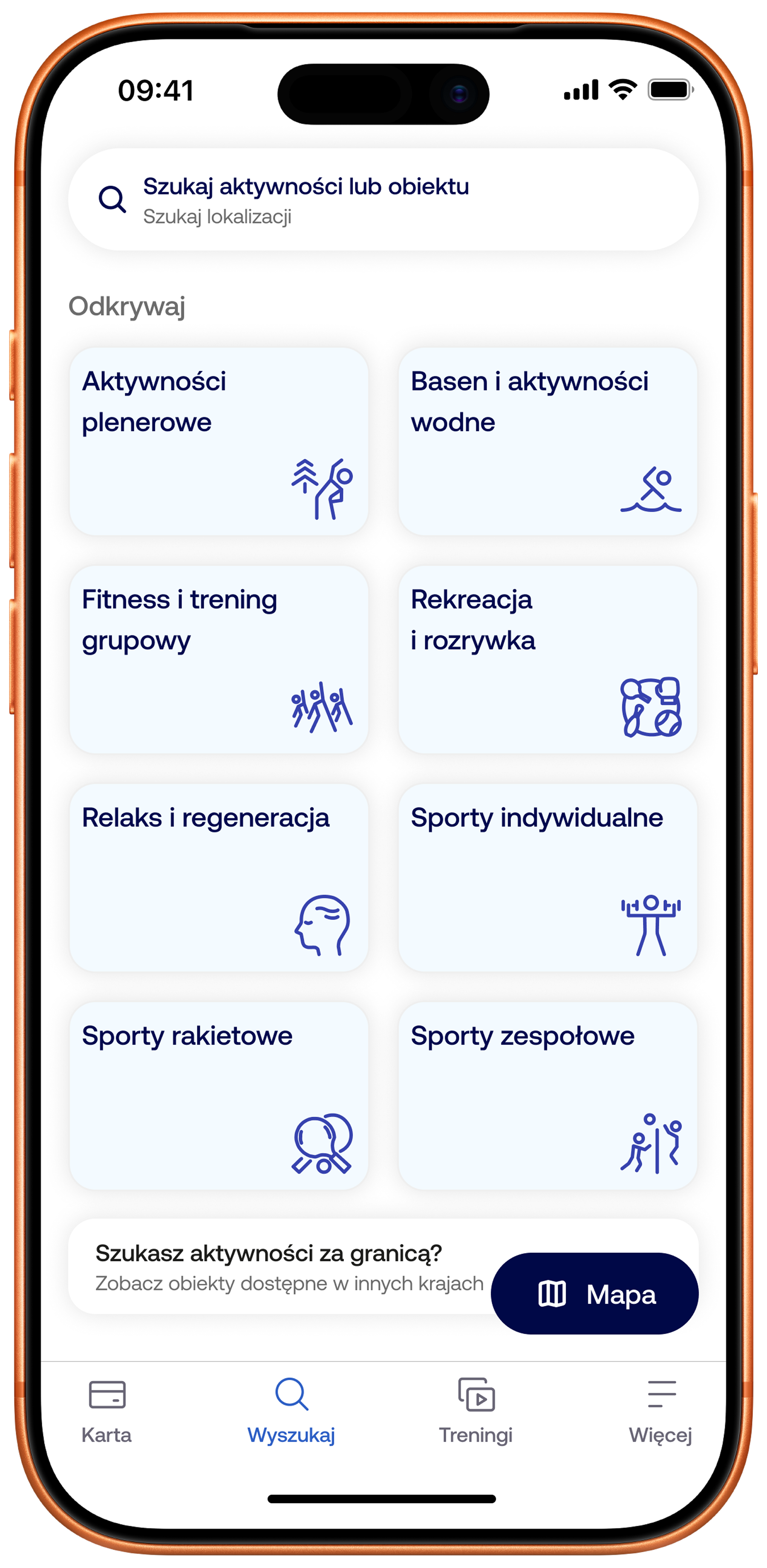 Ekran eksploracji aktywności w obudowie iPhone 17 Pro